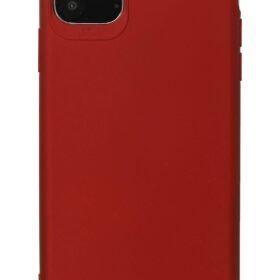 iPhone 11 Pro Max Kılıf First Silikon - Bordo-(5796)