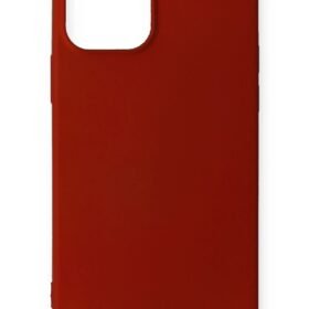 iPhone 12 Mini Kılıf First Silikon - Bordo-(5796)