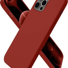 iPhone 12 Pro Max Kılıf First Silikon - Bordo-(5796)