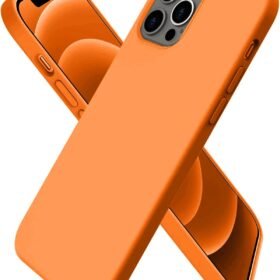 iPhone 12 Pro Max Kılıf First Silikon - Turuncu-(5796)