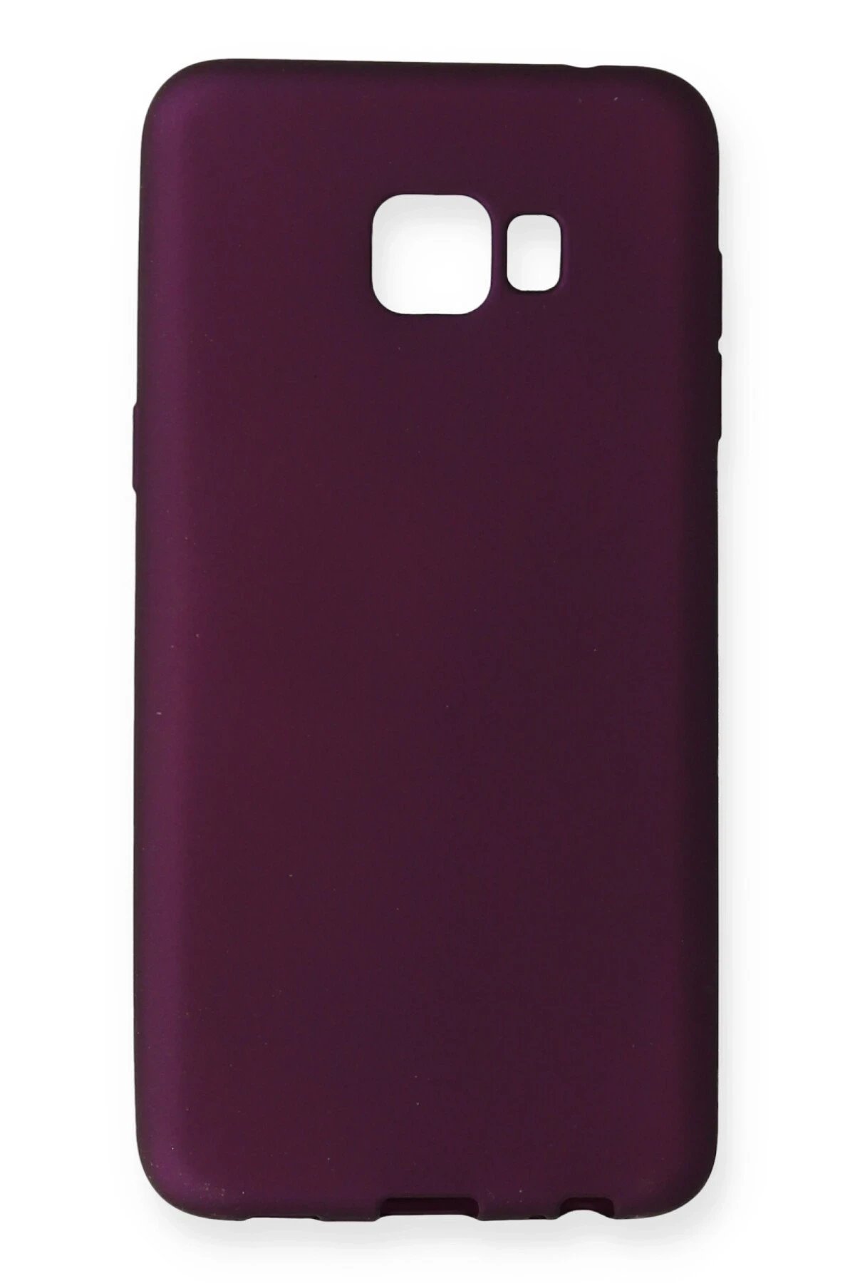 Samsung Galaxy C7 Pro Kılıf First Silikon - Mürdüm-(5796)