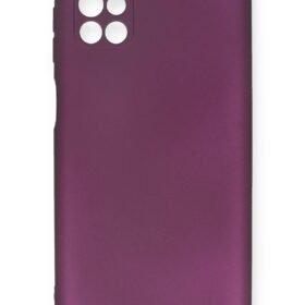 Samsung Galaxy M51 Kılıf First Silikon - Mürdüm-(5796)