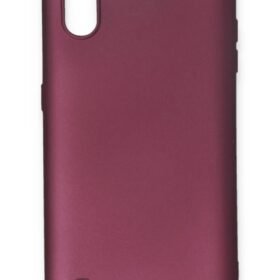 Samsung Galaxy A01 Kılıf First Silikon - Mürdüm-(5796)