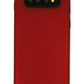 Samsung Galaxy S10 Plus Kılıf First Silikon - Bordo-(5796)