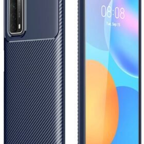 Huawei P Smart 2021 Kılıf Auto Focus Karbon Kapak - Lacivert-(5796)