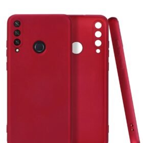Huawei Y6P Kılıf First Silikon - Bordo-(5796)