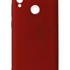 Huawei Honor 8C Kılıf First Silikon - Bordo-(5796)