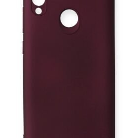 Huawei Honor 8C Kılıf First Silikon - Mürdüm-(5796)