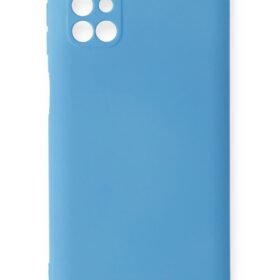 Samsung Galaxy M31S Kılıf Nano içi Kadife Silikon - Mavi-(5796)