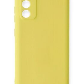 Samsung Galaxy S20 FE Kılıf Nano içi Kadife Silikon - Sarı-(5796)