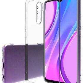 Xiaomi Redmi 9 Kılıf Lüx Şeffaf Silikon - Şeffaf-(5796)