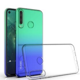 Huawei Y6P Kılıf Lüx Şeffaf Silikon - Şeffaf-(5796)