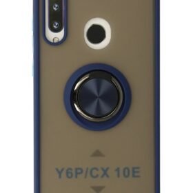 Huawei Y6P Kılıf Montreal Yüzüklü Silikon Kapak - Lacivert-(5796)