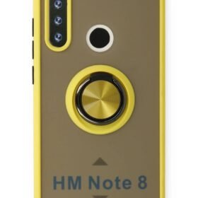 Xiaomi Redmi Note 8 Kılıf Montreal Yüzüklü Silikon Kapak - Sarı-(5796)
