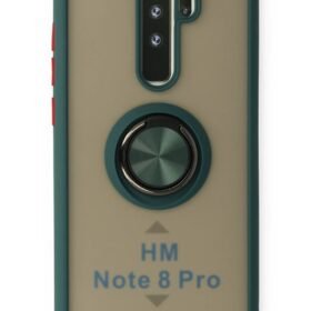 Xiaomi Redmi Note 8 Pro Kılıf Montreal Yüzüklü Silikon Kapak - Yeşil-(5796)