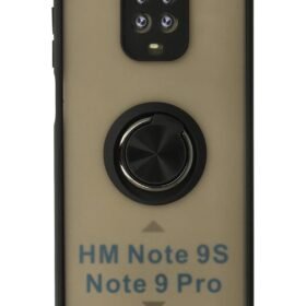 Xiaomi Redmi Note 9 Pro Kılıf Montreal Yüzüklü Silikon Kapak - Siyah-(5796)