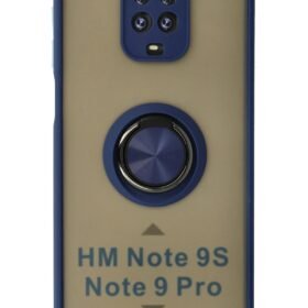 Xiaomi Redmi Note 9 Pro Kılıf Montreal Yüzüklü Silikon Kapak - Lacivert-(5796)