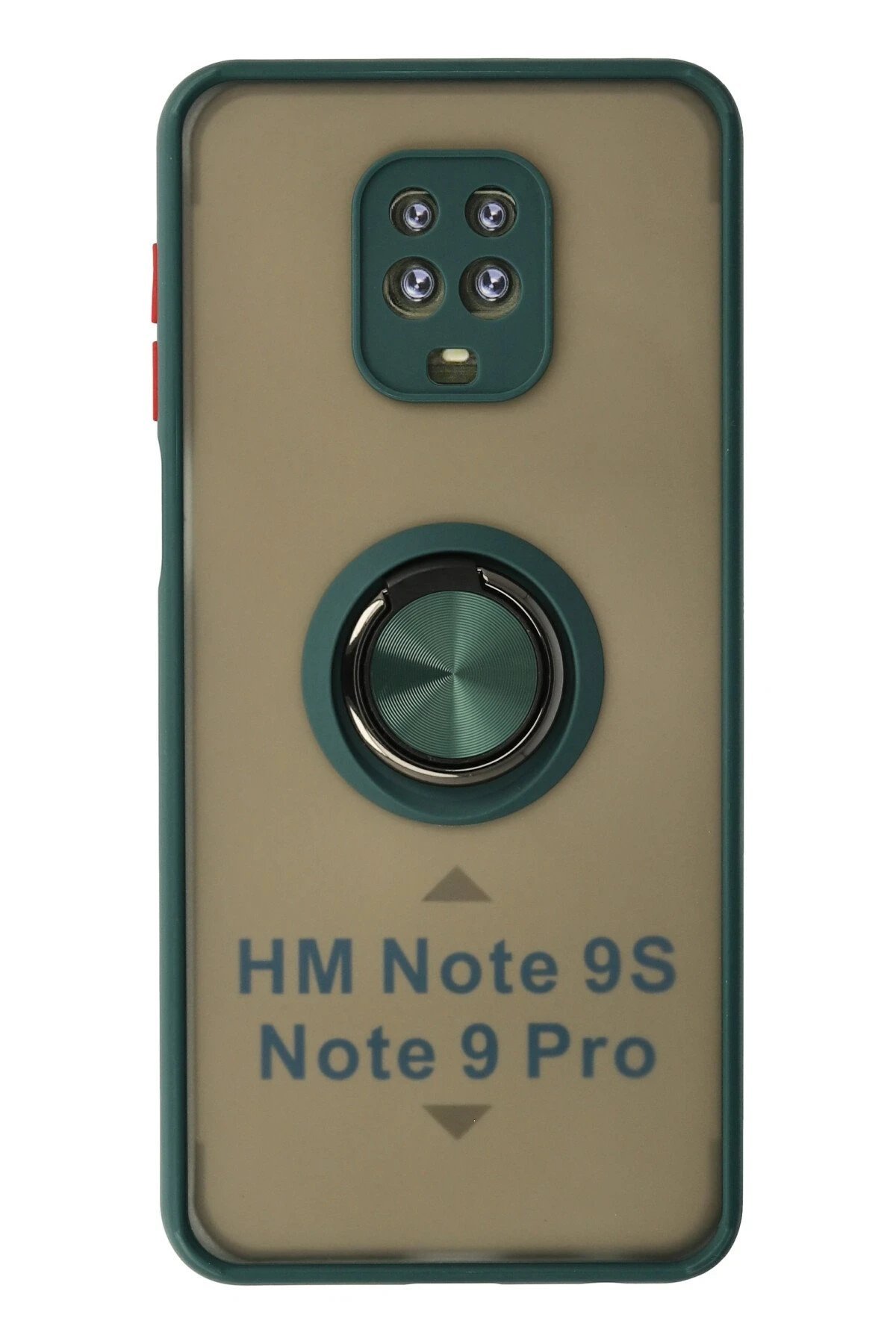 Xiaomi Redmi Note 9 Pro Kılıf Montreal Yüzüklü Silikon Kapak - Yeşil-(5796)