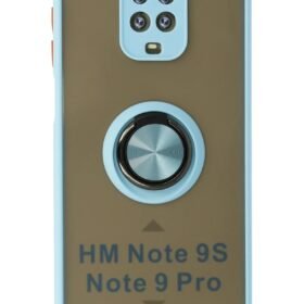 Xiaomi Redmi Note 9 Pro Kılıf Montreal Yüzüklü Silikon Kapak - Buz Mavi-(5796)