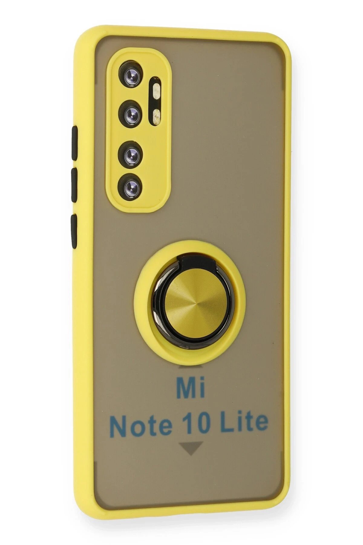 Xiaomi Mi Note 10 Lite Kılıf Montreal Yüzüklü Silikon Kapak - Sarı-(5796) - Görsel 2