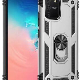 Samsung Galaxy A91 / S10 Lite Kılıf Sofya Yüzüklü Silikon Kapak - Gümüş-(5796)