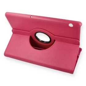Huawei MediaPad T5 10 Kılıf 360 Tablet Deri Kılıf - Pembe-(5796)