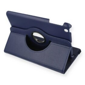 iPad Mini 1 Kılıf 360 Tablet Deri Kılıf - Lacivert-(5796)