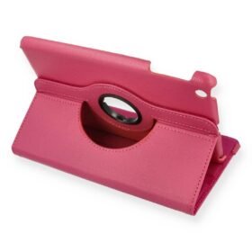 iPad Mini 1 Kılıf 360 Tablet Deri Kılıf - Pembe-(5796)