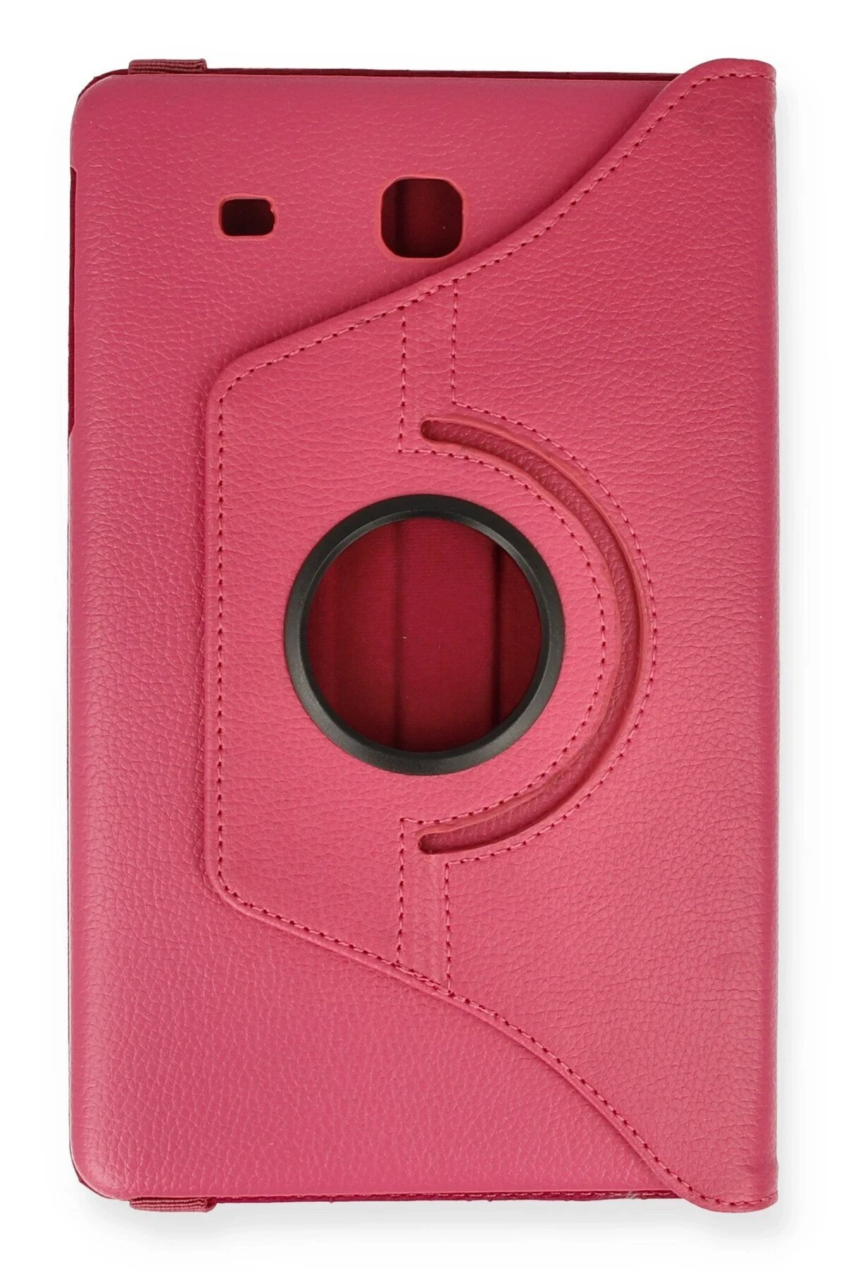 Samsung Galaxy T560 Tab E 9.7 Kılıf 360 Tablet Deri Kılıf - Pembe-(5796) - Görsel 2