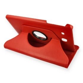 Samsung Galaxy T560 Tab E 9.7 Kılıf 360 Tablet Deri Kılıf - Kırmızı-(5796)