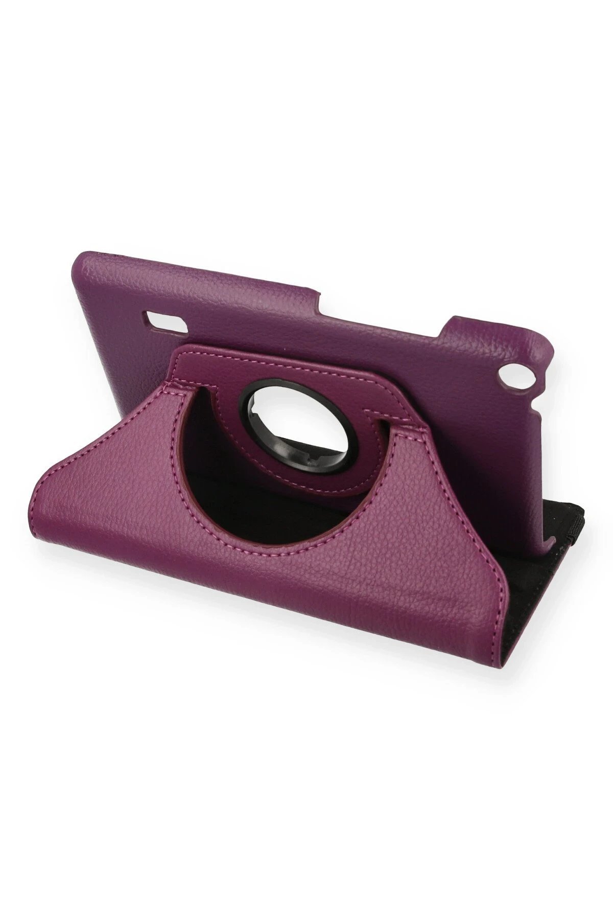 Huawei MediaPad T3 7 Kılıf 360 Tablet Deri Kılıf - Mürdüm-(5796)