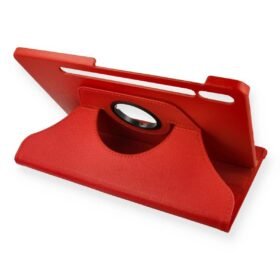 Samsung Galaxy T870 Tab S7 11 Kılıf 360 Tablet Deri Kılıf - Kırmızı-(5796)