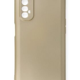Realme 7 Kılıf First Silikon - Gold-(5796)