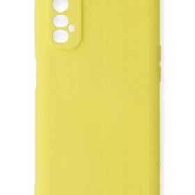 Realme 7 Kılıf Nano içi Kadife Silikon - Sarı-(5796)