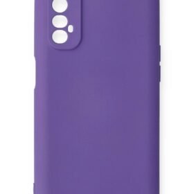 Realme 7 Kılıf Nano içi Kadife Silikon - Mor-(5796)