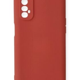 Realme 7 Kılıf Nano içi Kadife Silikon - Kiremit-(5796)