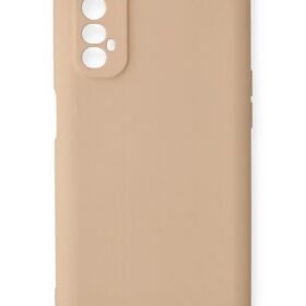 Realme 7 Kılıf Nano içi Kadife Silikon - Pudra-(5796)