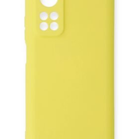 Xiaomi Mi 10T Kılıf Nano içi Kadife Silikon - Sarı-(5796)