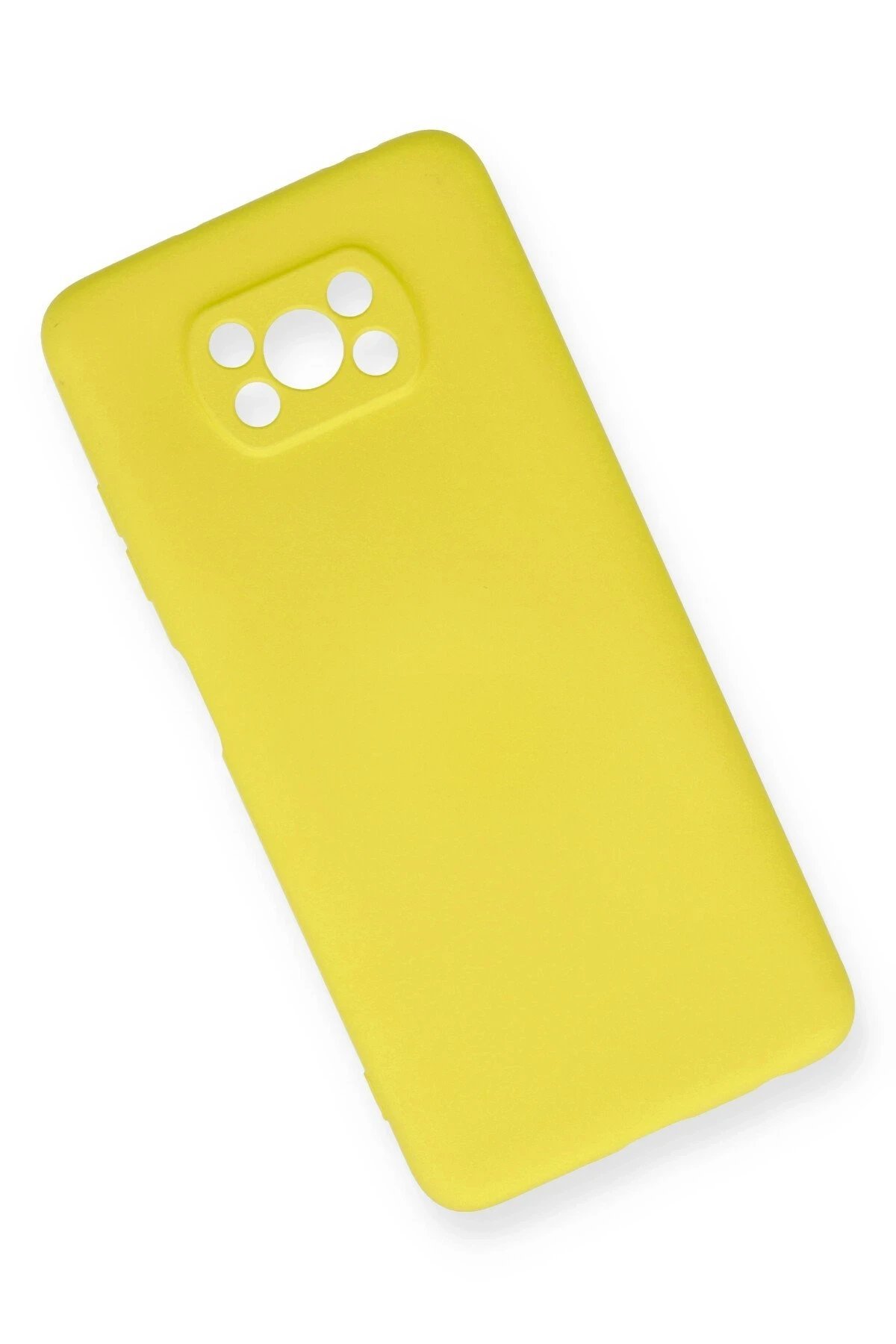 Xiaomi Pocophone X3 Kılıf Nano içi Kadife Silikon - Sarı-(5796) - Görsel 3