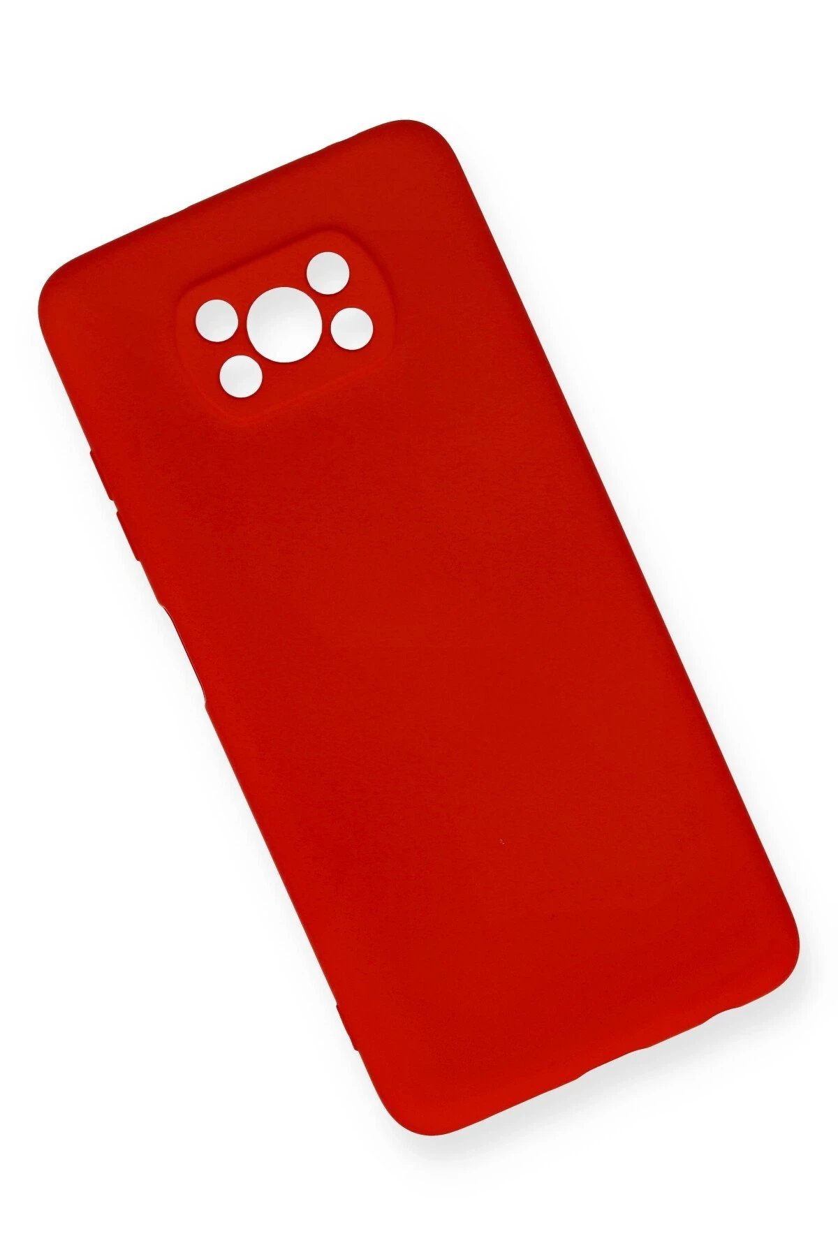 Xiaomi Pocophone X3 Kılıf Nano içi Kadife Silikon - Kırmızı-(5796) - Görsel 3