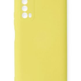 Huawei P Smart 2021 Kılıf Nano içi Kadife Silikon - Sarı-(5796)