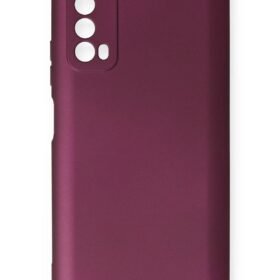 Huawei P Smart 2021 Kılıf First Silikon - Mürdüm-(5796)