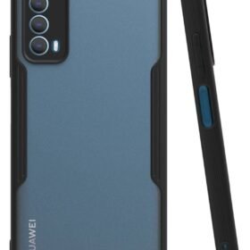 Huawei P Smart 2021 Kılıf Platin Silikon - Siyah-(5796)