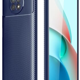 Xiaomi Redmi Note 9 5G Kılıf Auto Focus Karbon Kapak - Lacivert-(5796)