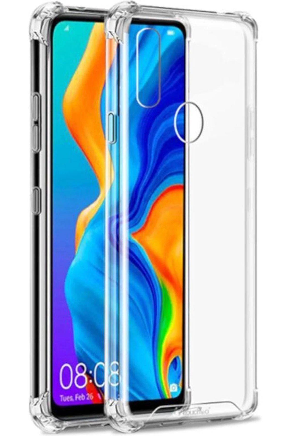 Huawei P40 Lite E Kılıf Olex Tpu Silikon - Şeffaf-(5796)