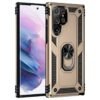 Samsung Galaxy S21 Ultra Kılıf Sofya Yüzüklü Silikon Kapak - Gold-(5796)