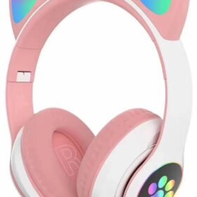 STN28 Kablosuz Kedi Kulaklık - Pembe-(5796)