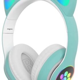 STN28 Kablosuz Kedi Kulaklık - Yeşil-(5796)