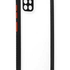 Samsung Galaxy A71 Kılıf Miami Şeffaf Silikon - Siyah-(5796)