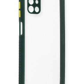 Samsung Galaxy M51 Kılıf Miami Şeffaf Silikon - Koyu Yeşil-(5796)